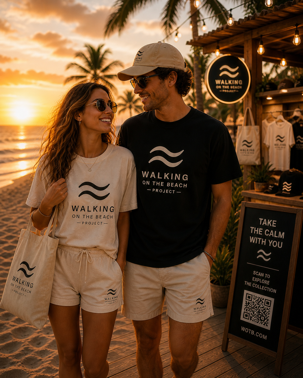 Walking on the Beach Premium Unisex T-Shirt