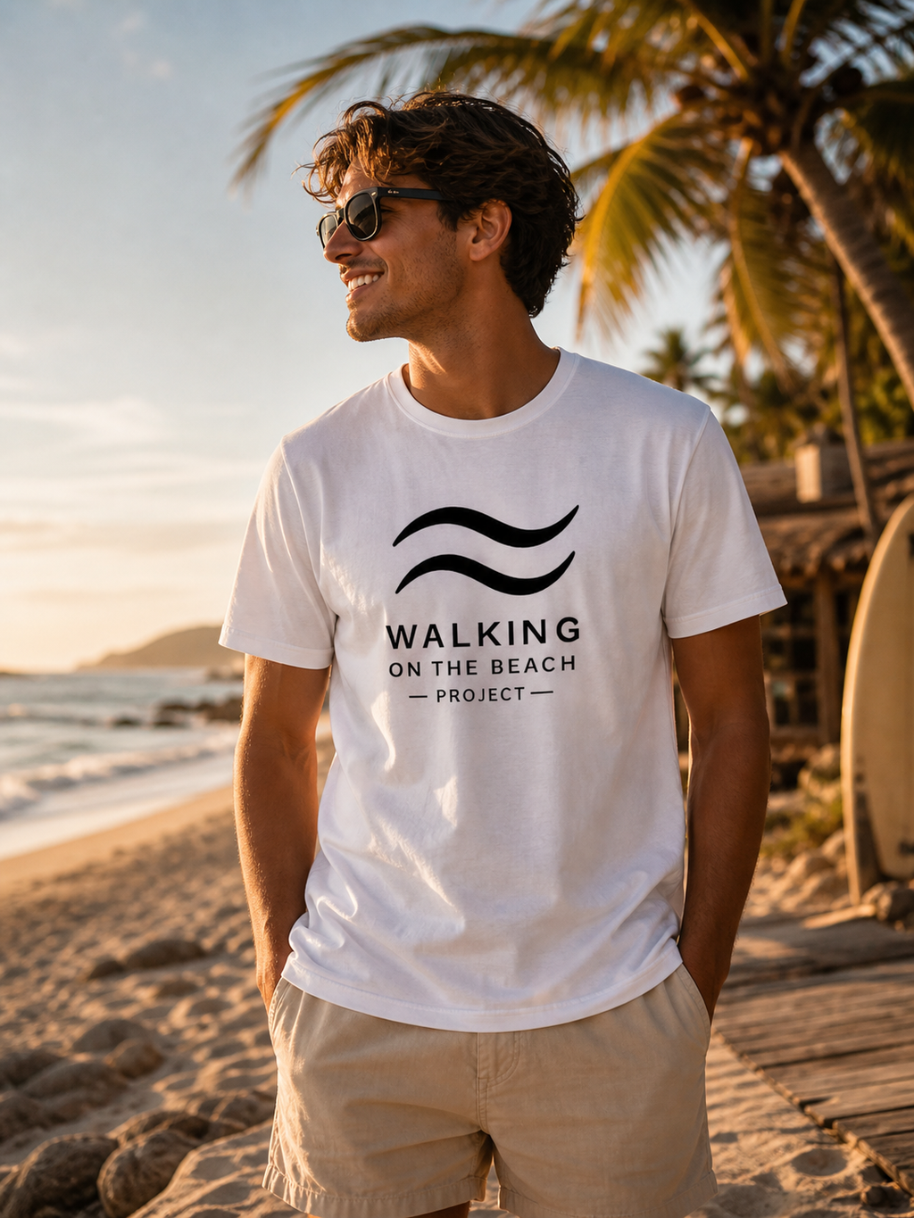 Walking on the Beach Premium Unisex T-Shirt