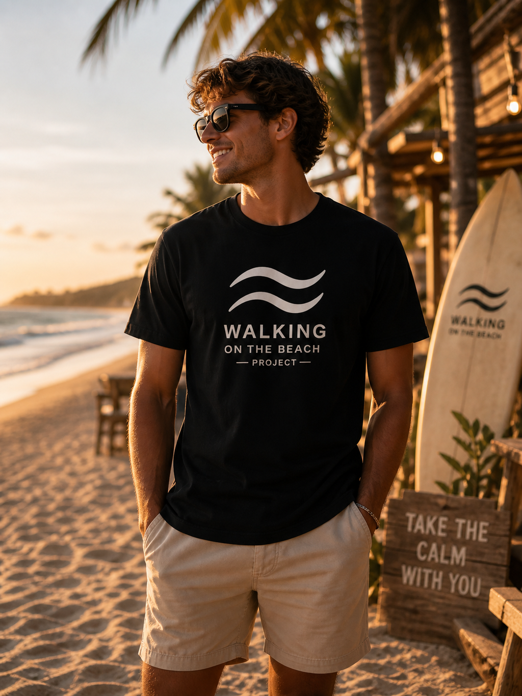 Walking on the Beach Premium Unisex T-Shirt