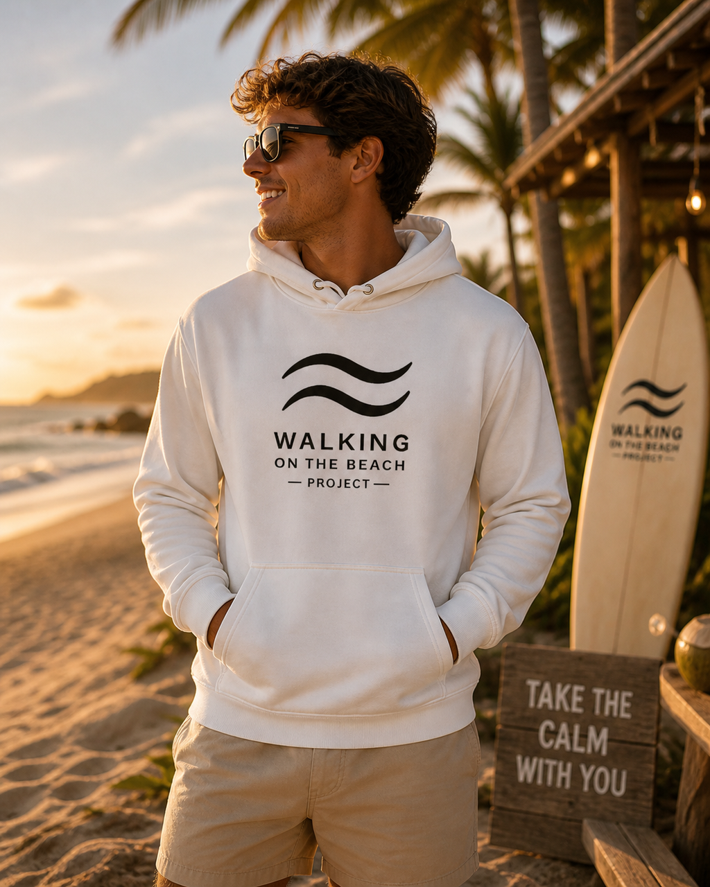 WOTB Eco Raglan Hoodie — Take the Calm With You