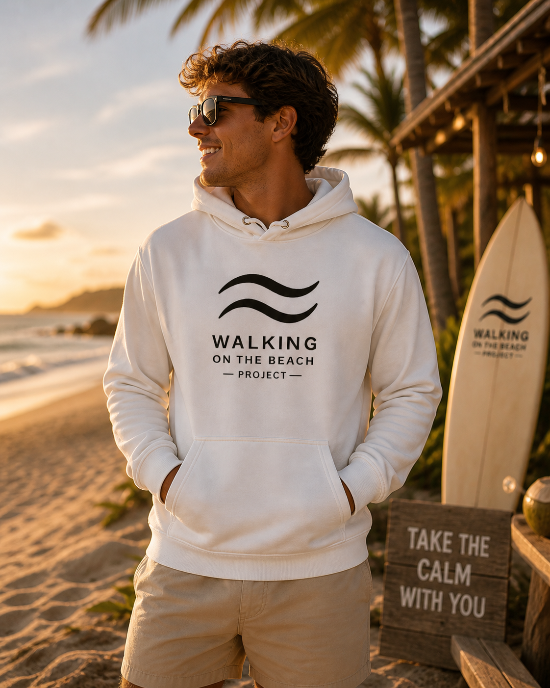 WOTB Eco Raglan Hoodie — Take the Calm With You