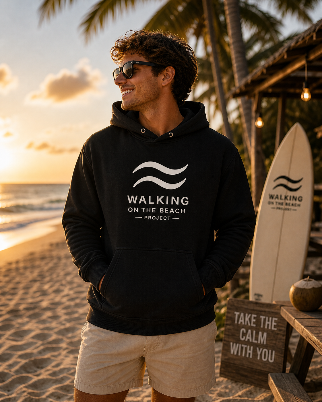 WOTB Eco Raglan Hoodie — Take the Calm With You